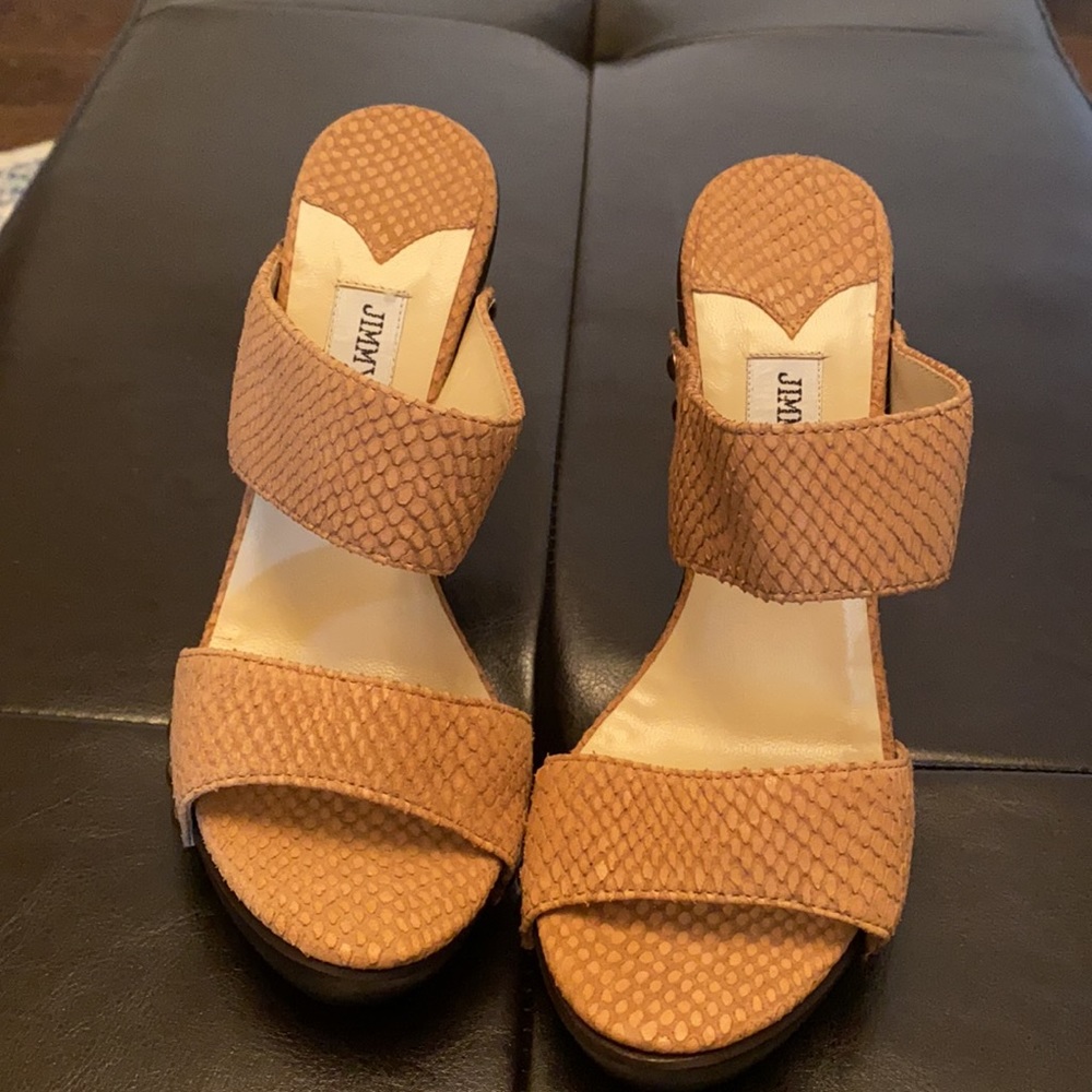 Jimmy Choo Wooden Heel Sandals - Picture 2 of 7